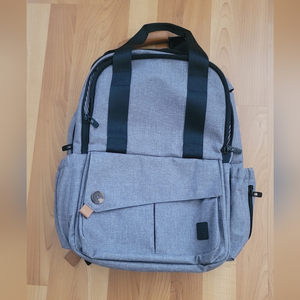New Multi-Pocket Backpack Heather Grey Baby Diaper Bag Outdoor Hiking Quality - Picture 16 of 16